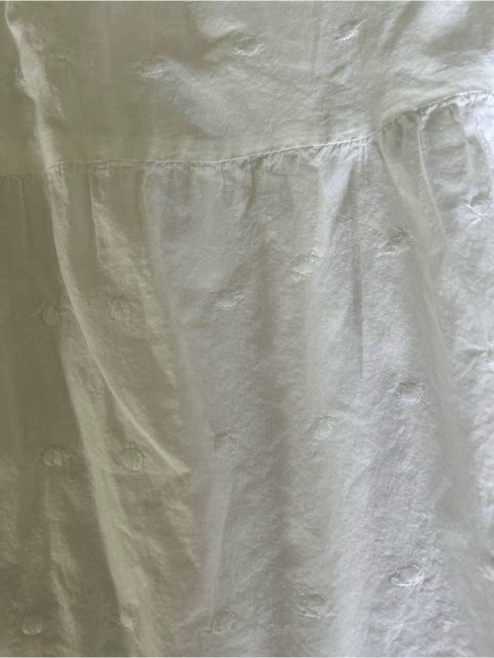 Kings Road White Cotton Eyelet Tiered Midi Skirt XL - Picture 4 of 9